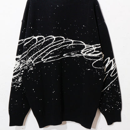 written by /drawing motif knit / black