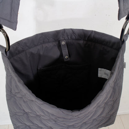 Cell Quilt Bag / charcoal