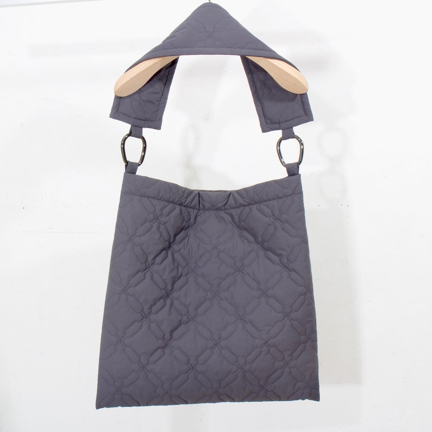 Cell Quilt Bag / charcoal