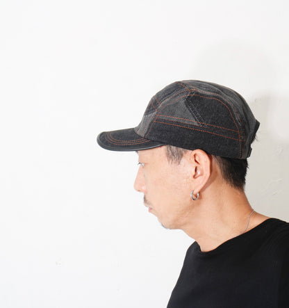 nir / Black Denim Pachwork Cap / ※受注商品となります