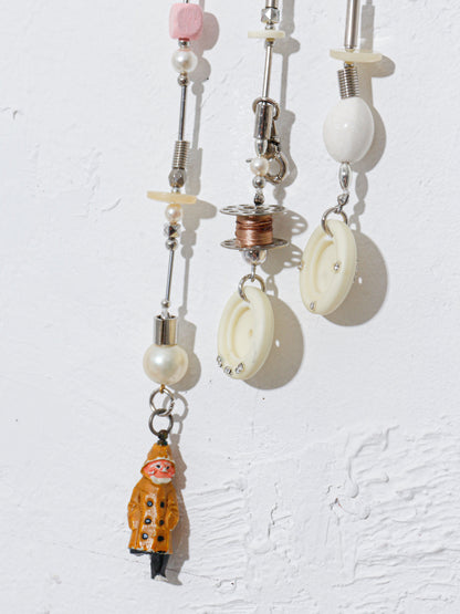 【LEO GON'DO】ROSARY Necklace No,4 IVORY BUTTON / LITTLE MAN