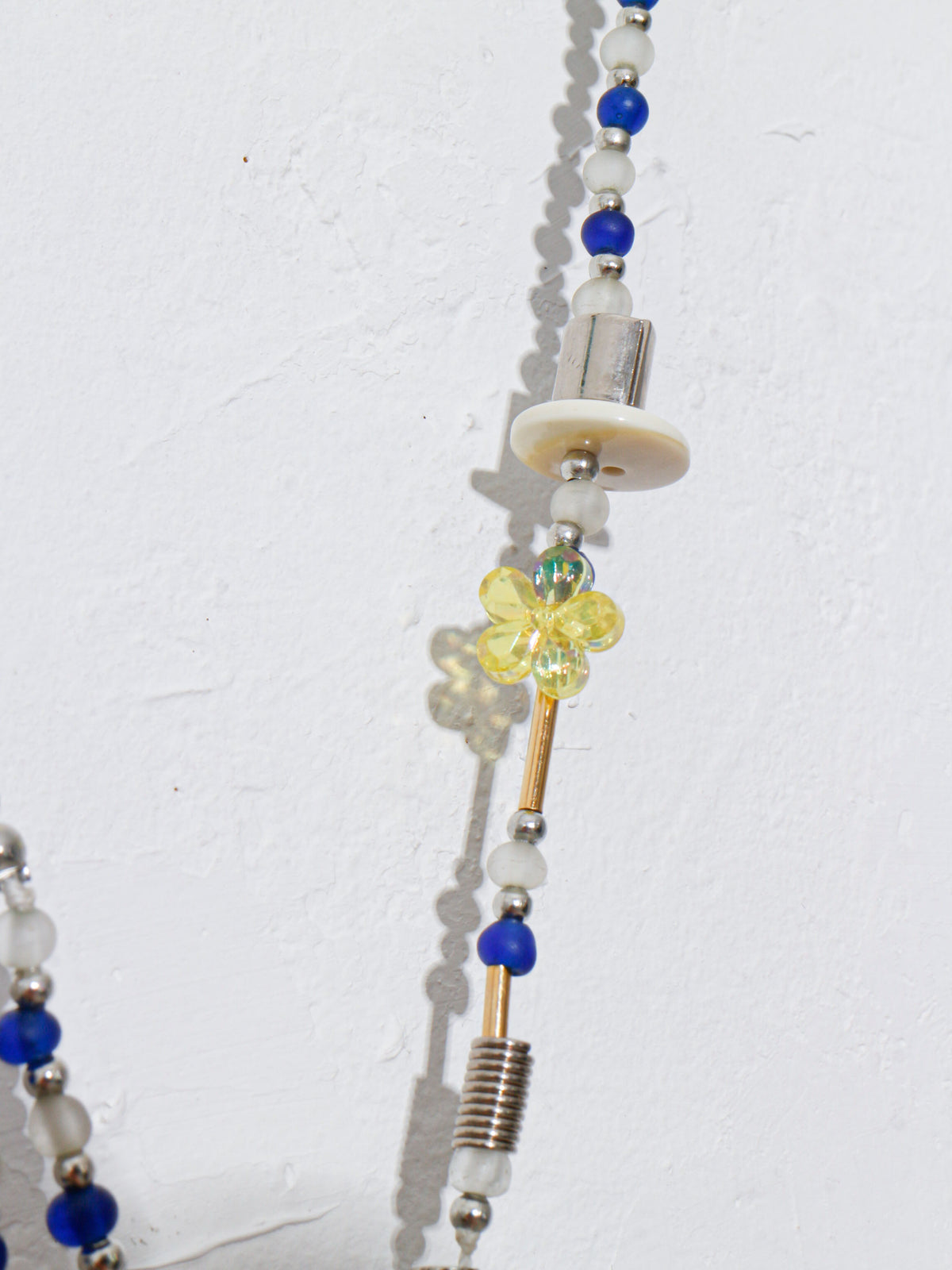 【LEO GON'DO】ROSARY Necklace No,7 BLUE BEADS / PRISM DROP