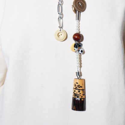 【LEO GON'DO】ROSARY Necklace No,1 DICE / CHAIN / FOUND OBJECTS