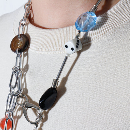 【LEO GON'DO】ROSARY Necklace No,1 DICE / CHAIN / FOUND OBJECTS