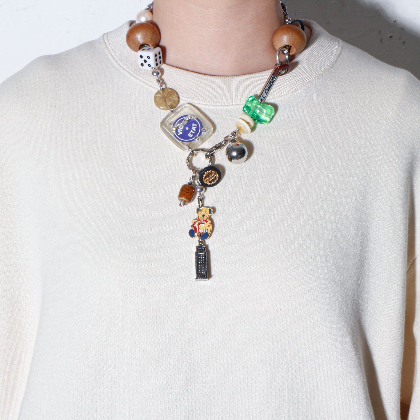 【LEO GON'DO】ROSARY Necklace No,13 WOOD / DICE / TEDDY