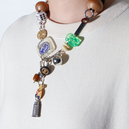 【LEO GON'DO】ROSARY Necklace No,13 WOOD / DICE / TEDDY