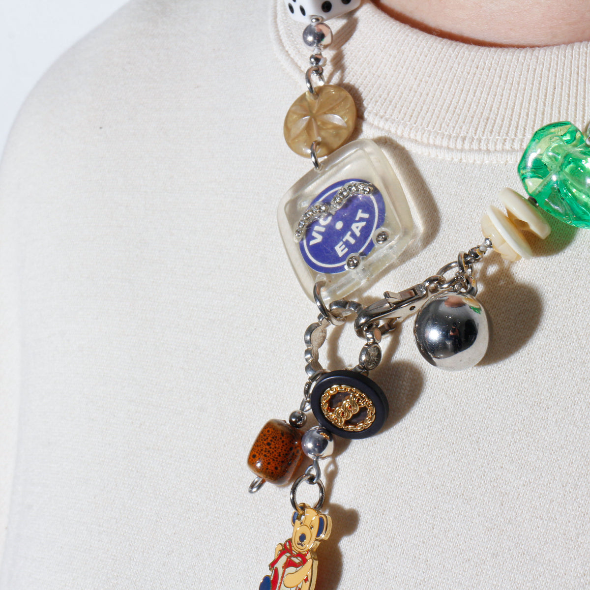 【LEO GON'DO】ROSARY Necklace No,13 WOOD / DICE / TEDDY