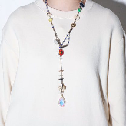 【LEO GON'DO】ROSARY Necklace No,7 BLUE BEADS / PRISM DROP