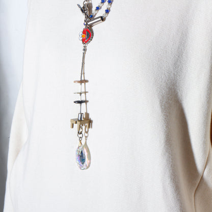 【LEO GON'DO】ROSARY Necklace No,7 BLUE BEADS / PRISM DROP