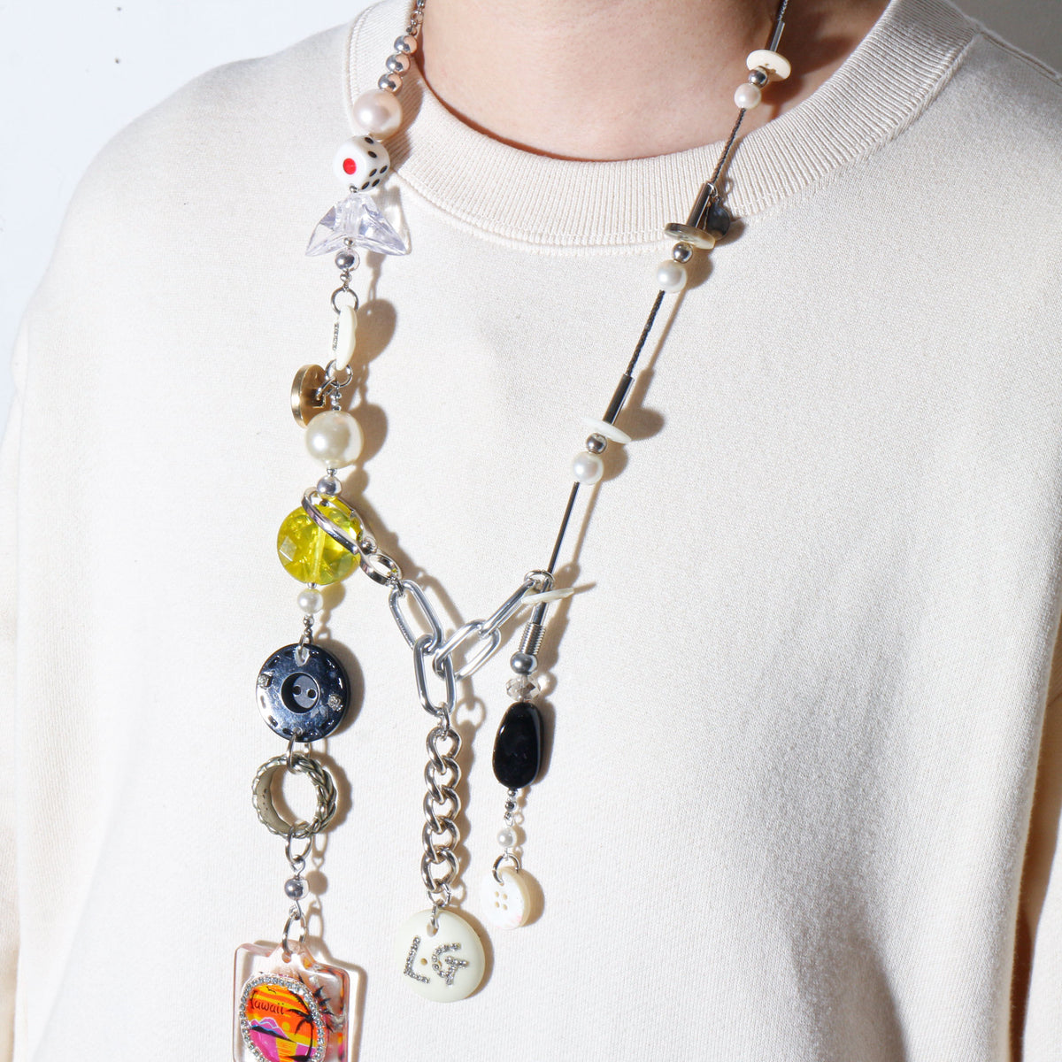 【LEO GON'DO】ROSARY Necklace No,3 PEARL / DICE / GRAPHIC