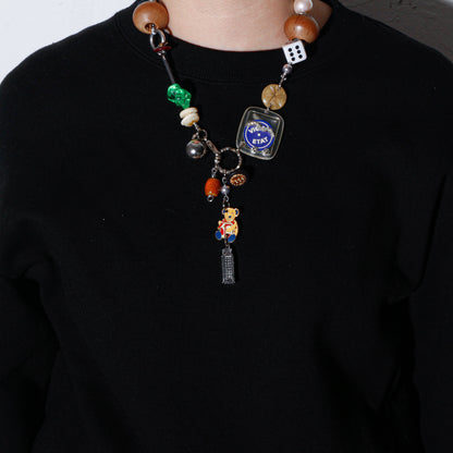【LEO GON'DO】ROSARY Necklace No,13 WOOD / DICE / TEDDY