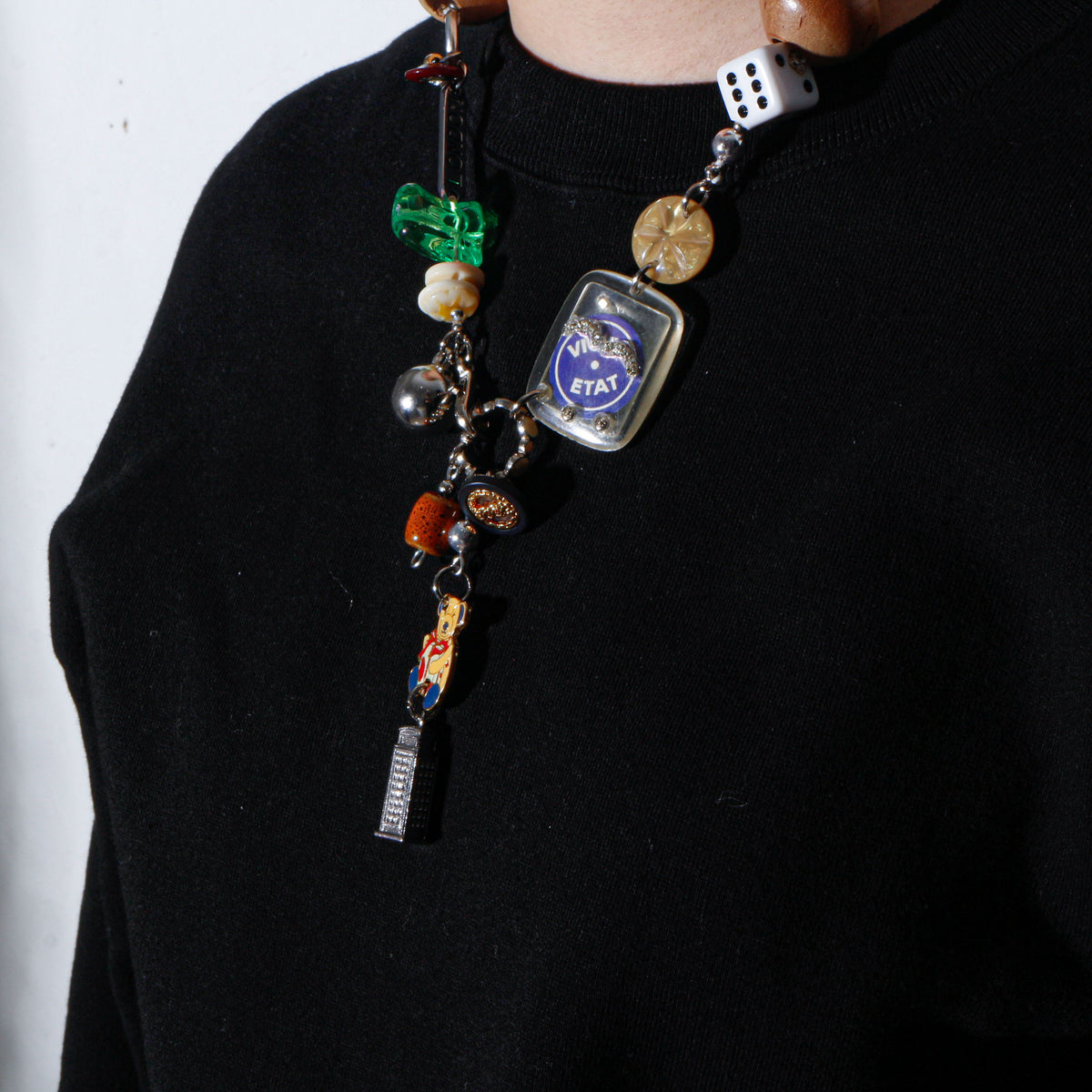 【LEO GON'DO】ROSARY Necklace No,13 WOOD / DICE / TEDDY