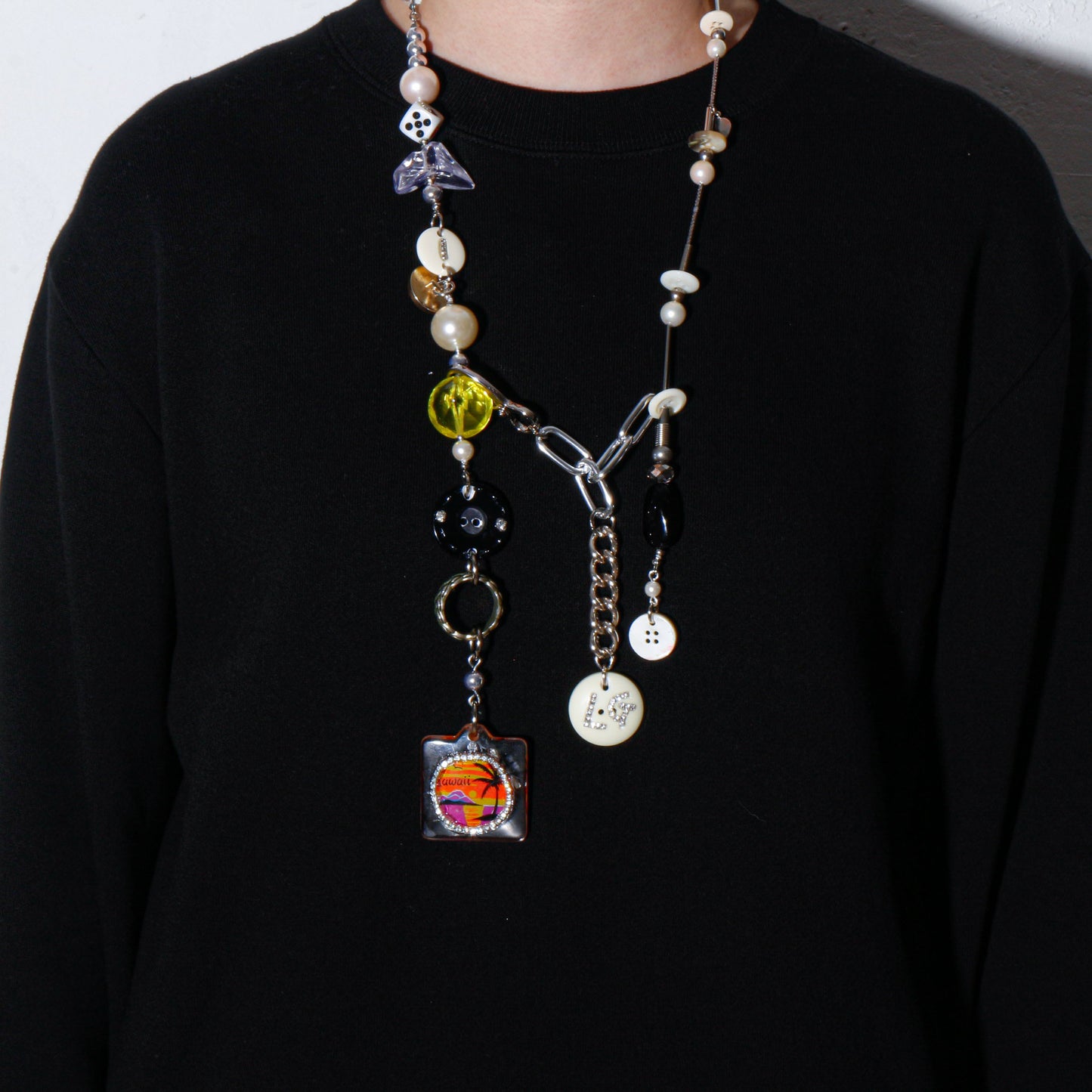 【LEO GON'DO】ROSARY Necklace No,3 PEARL / DICE / GRAPHIC