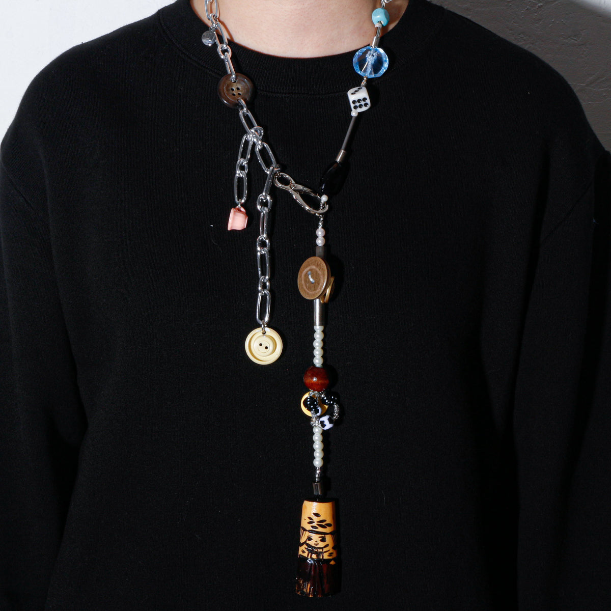 【LEO GON'DO】ROSARY Necklace No,1 DICE / CHAIN / FOUND OBJECTS