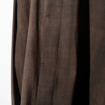Uneven Dyed Fly Front Shirt  / charcoal
