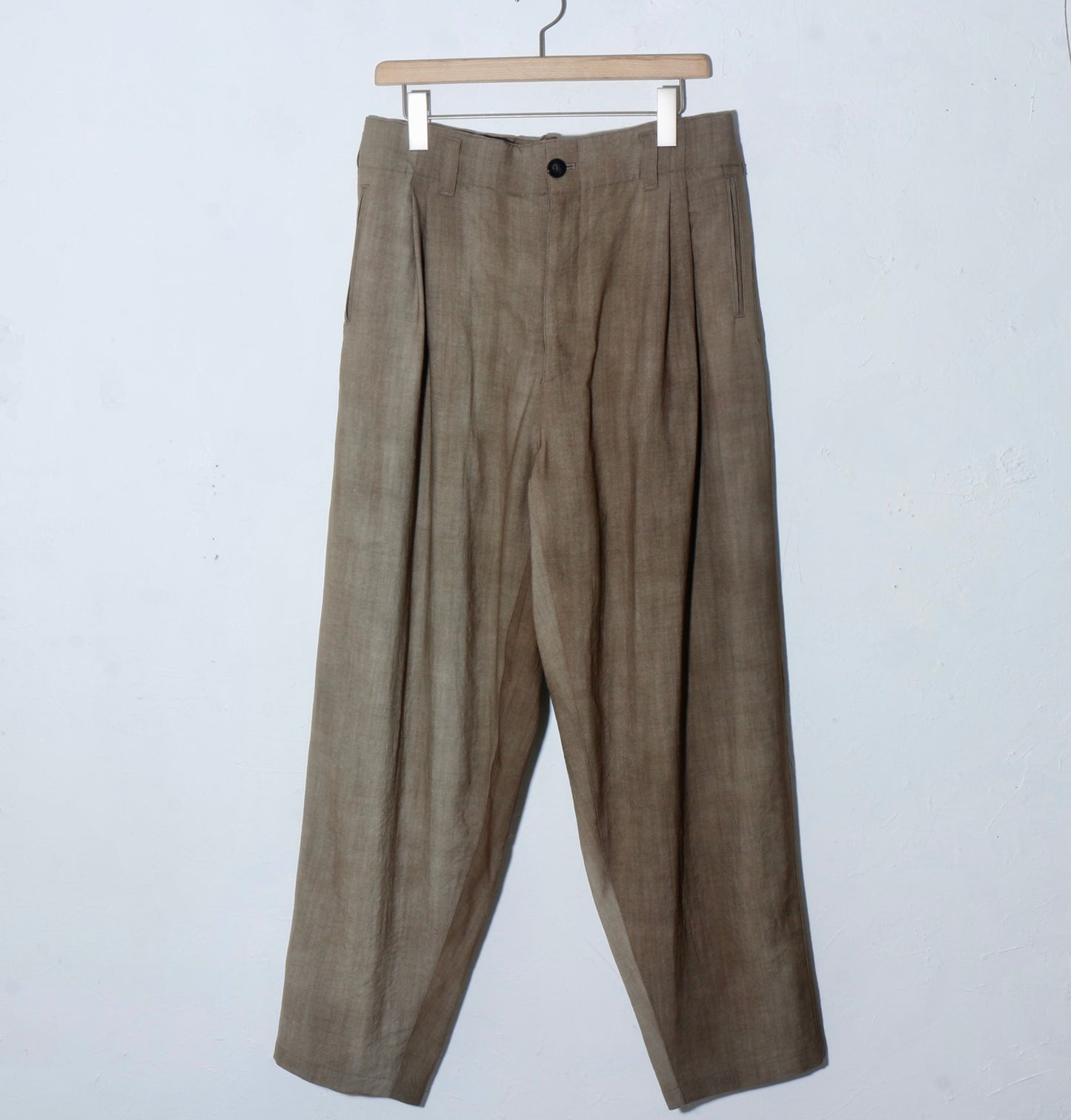 Uneven Dyed 2Tuck Trousers / yellow