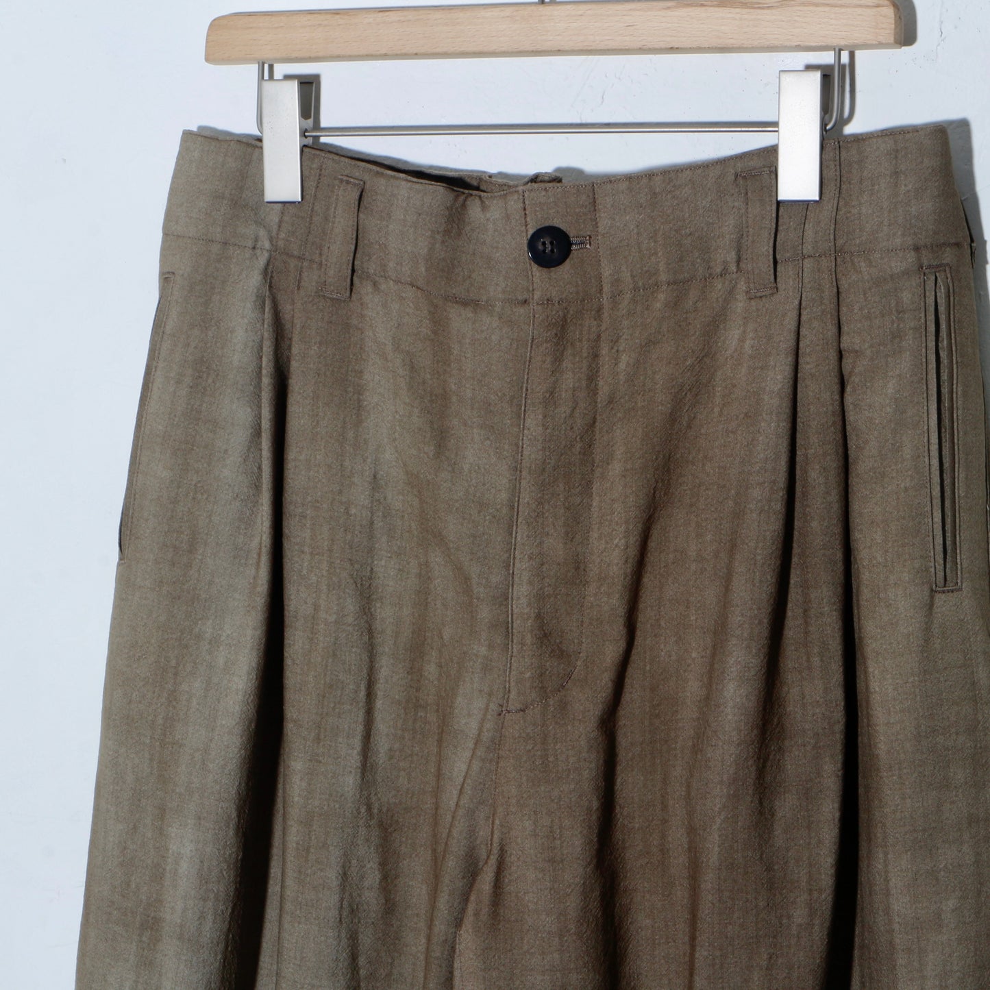 Uneven Dyed 2Tuck Trousers / yellow