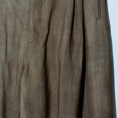 Uneven Dyed 2Tuck Trousers / yellow