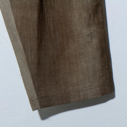 Uneven Dyed 2Tuck Trousers / yellow