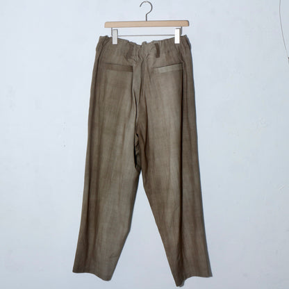 Uneven Dyed 2Tuck Trousers / yellow