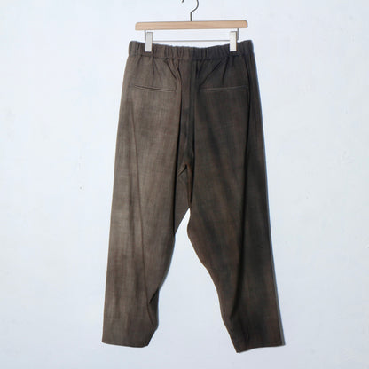 Uneven Dyed 6tuck Pants / charcoal