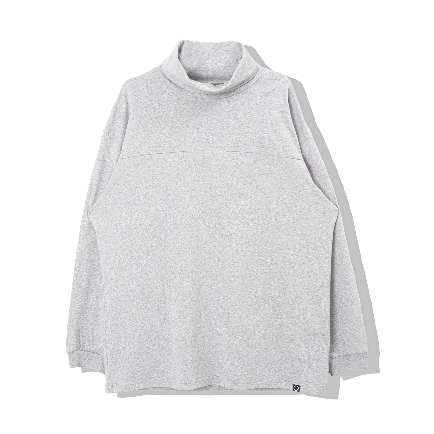 PANEL NECK L/S TEE / gray