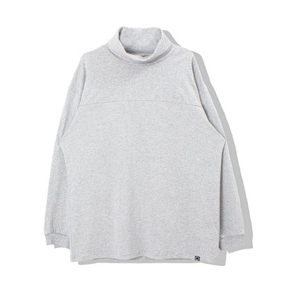 PANEL NECK L/S TEE / gray