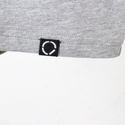 PANEL NECK L/S TEE / gray