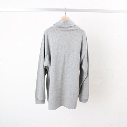 PANEL NECK L/S TEE / gray