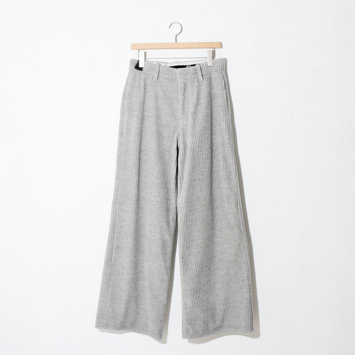 CORDUROY WIDE TROUSERS/  heather gray