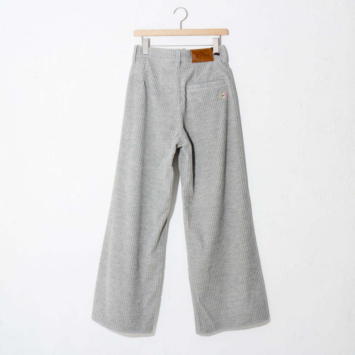 CORDUROY WIDE TROUSERS/  heather gray