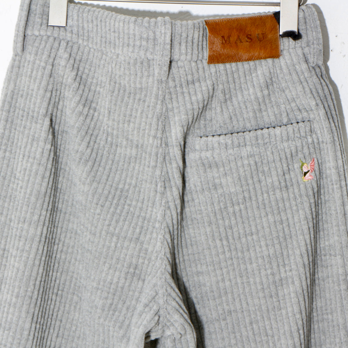 CORDUROY WIDE TROUSERS/  heather gray