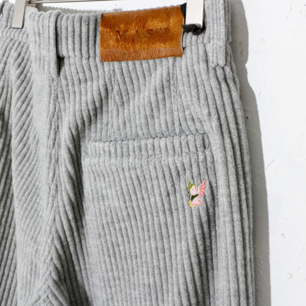 CORDUROY WIDE TROUSERS/  heather gray