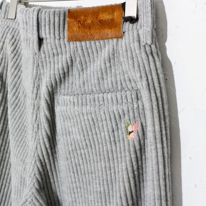 CORDUROY WIDE TROUSERS/  heather gray
