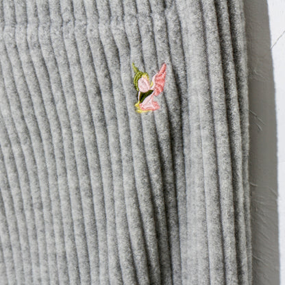 CORDUROY WIDE TROUSERS/  heather gray