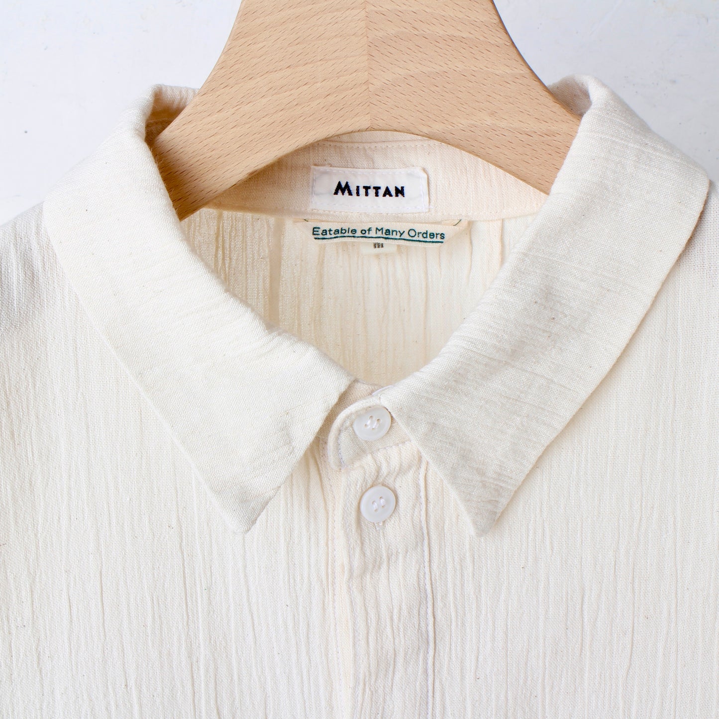 "eatable of many orders×MITTAN" / Hemp Celebration Shirts /natural