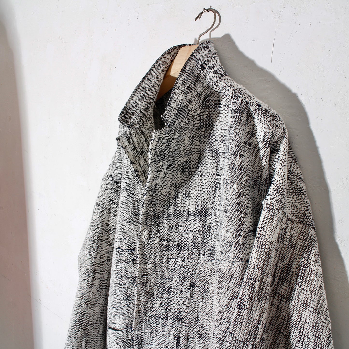 0 Count KhadiCotton Jacket / navy×white