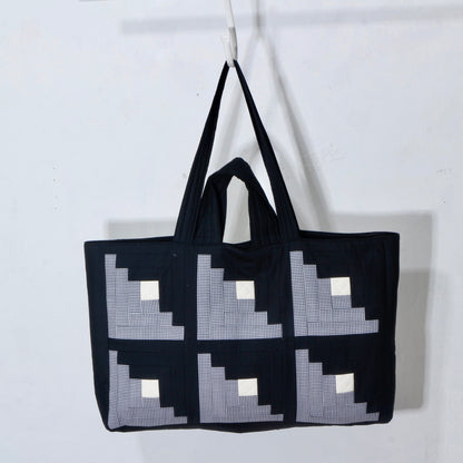【HOUSE QUILT】 / BIG TOTE BAG＜LOG CABIN＞　※受注生産アイテムとなります。