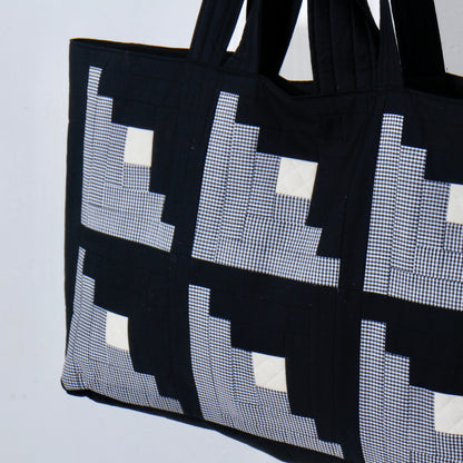 【HOUSE QUILT】 / BIG TOTE BAG＜LOG CABIN＞　※受注生産アイテムとなります。