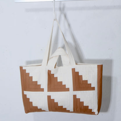 【HOUSE QUILT】 / BIG TOTE BAG＜LOG CABIN＞　※受注生産アイテムとなります。