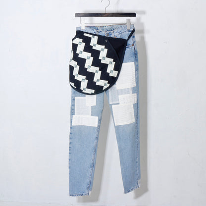 【HOUSE QUILT】 / APRON（ROUND）＜STEP BLOCK＞　※受注生産アイテムとなります。