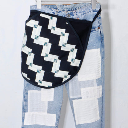 【HOUSE QUILT】 / APRON（ROUND）＜STEP BLOCK＞　※受注生産アイテムとなります。