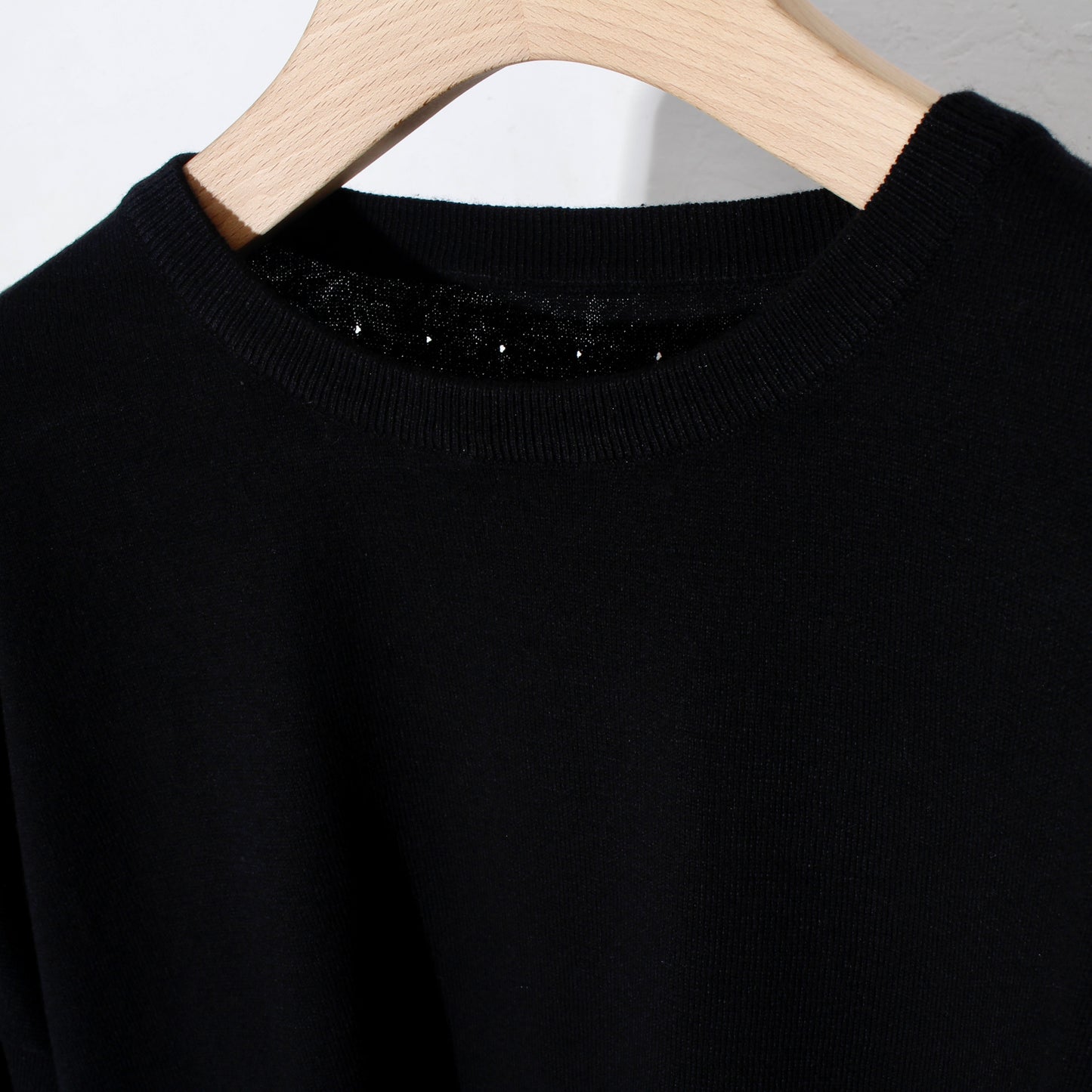 STROKE KNIT TEE MESH L/S /. black