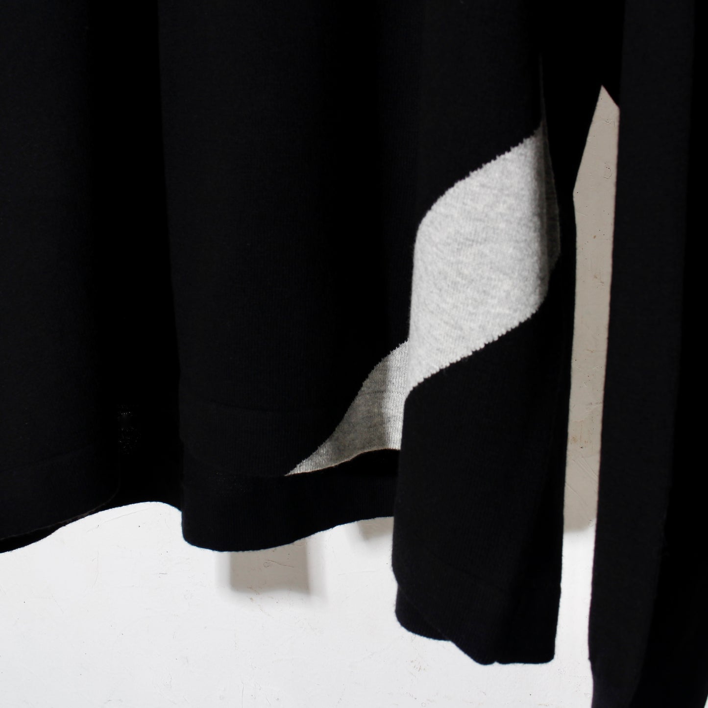 STROKE KNIT TEE MESH L/S /. black