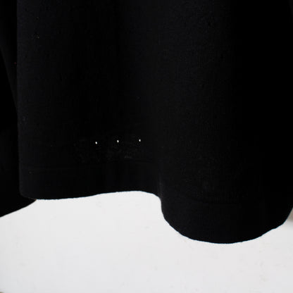 STROKE KNIT TEE MESH L/S /. black