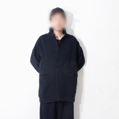 0 Count KhadiCotton Jacket / black
