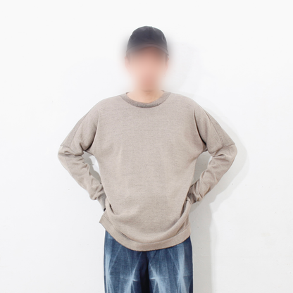Plating Gima Cotton Longsleeve Pullover / beige