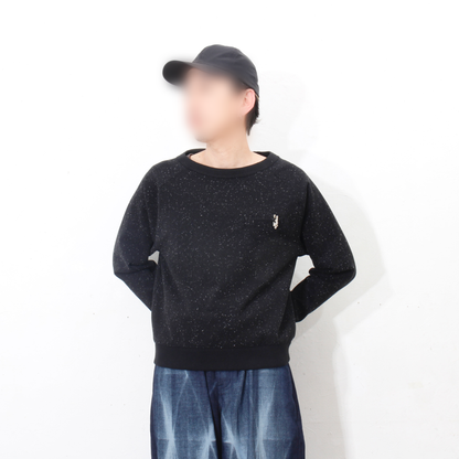 BOAT NECK SWEAT SHIRT /bk