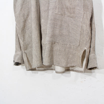 Khadi Hickory Pasted Flyfront Shirts / beige