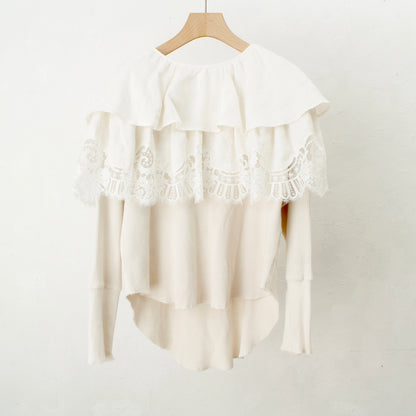 overlace /lace big collar thermal